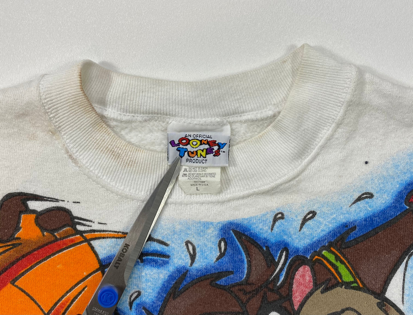 1995 TAZ Looney Tunes Size L Vintage Sweat-shirt / 6002