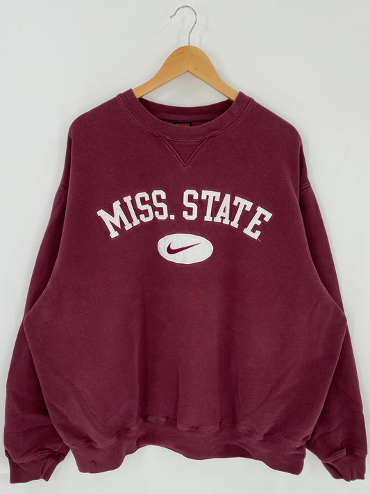 00' NIKE MISSISSIPPI Size XL Vintage Sweat-shirt / K5575