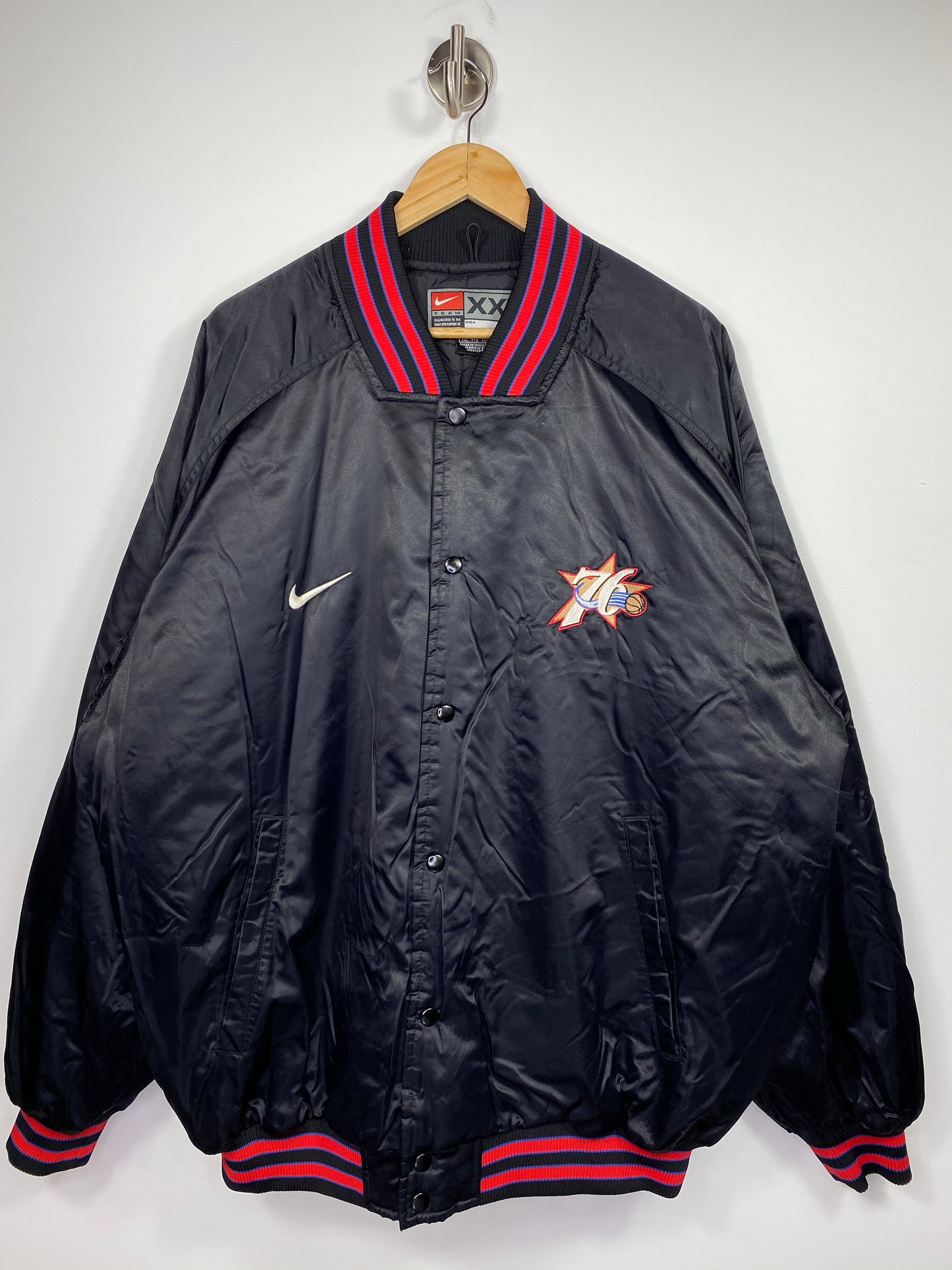 00' NIKE Sixers Vintage Padded NBA Nylon Jacket / 5038