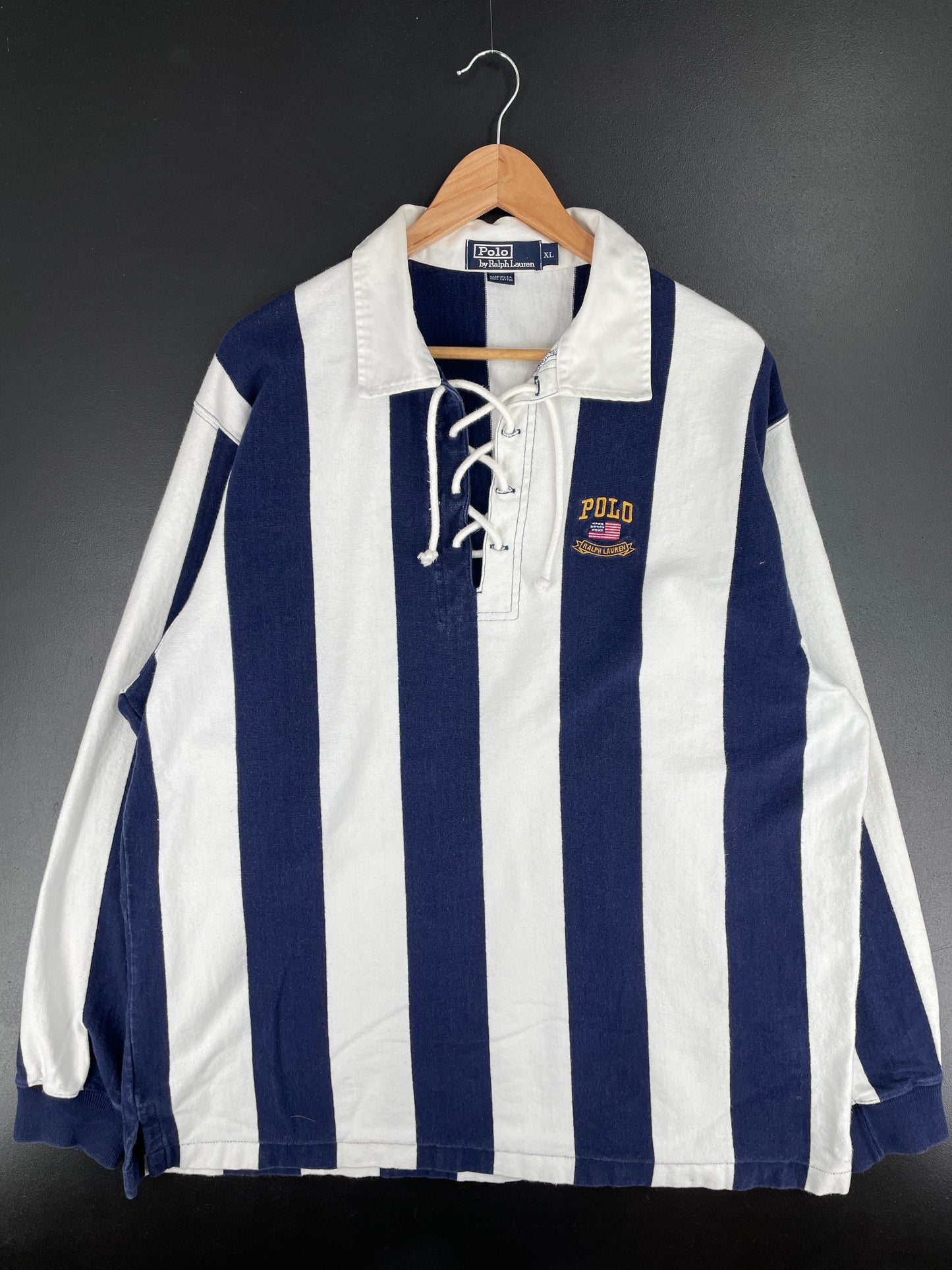 90’s POLO RALPH LAUREN Size XL Vintage Rugby-Shirt / A6488