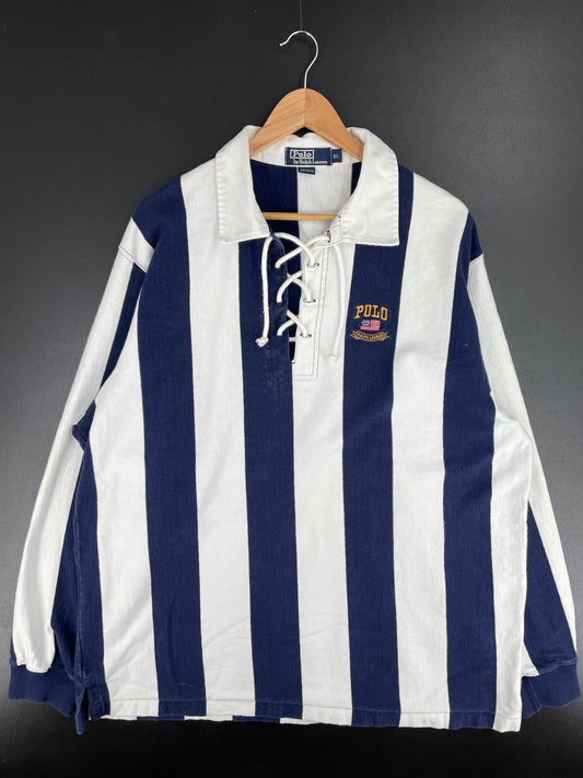 90’s POLO RALPH LAUREN Size XL Vintage Rugby-Shirt / A6488