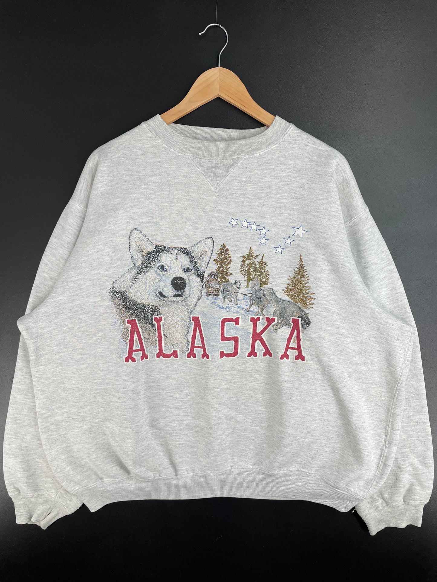 00’ ALASKA HUSKY Size XL Vintage Animal Sweat-Shirt / E1217