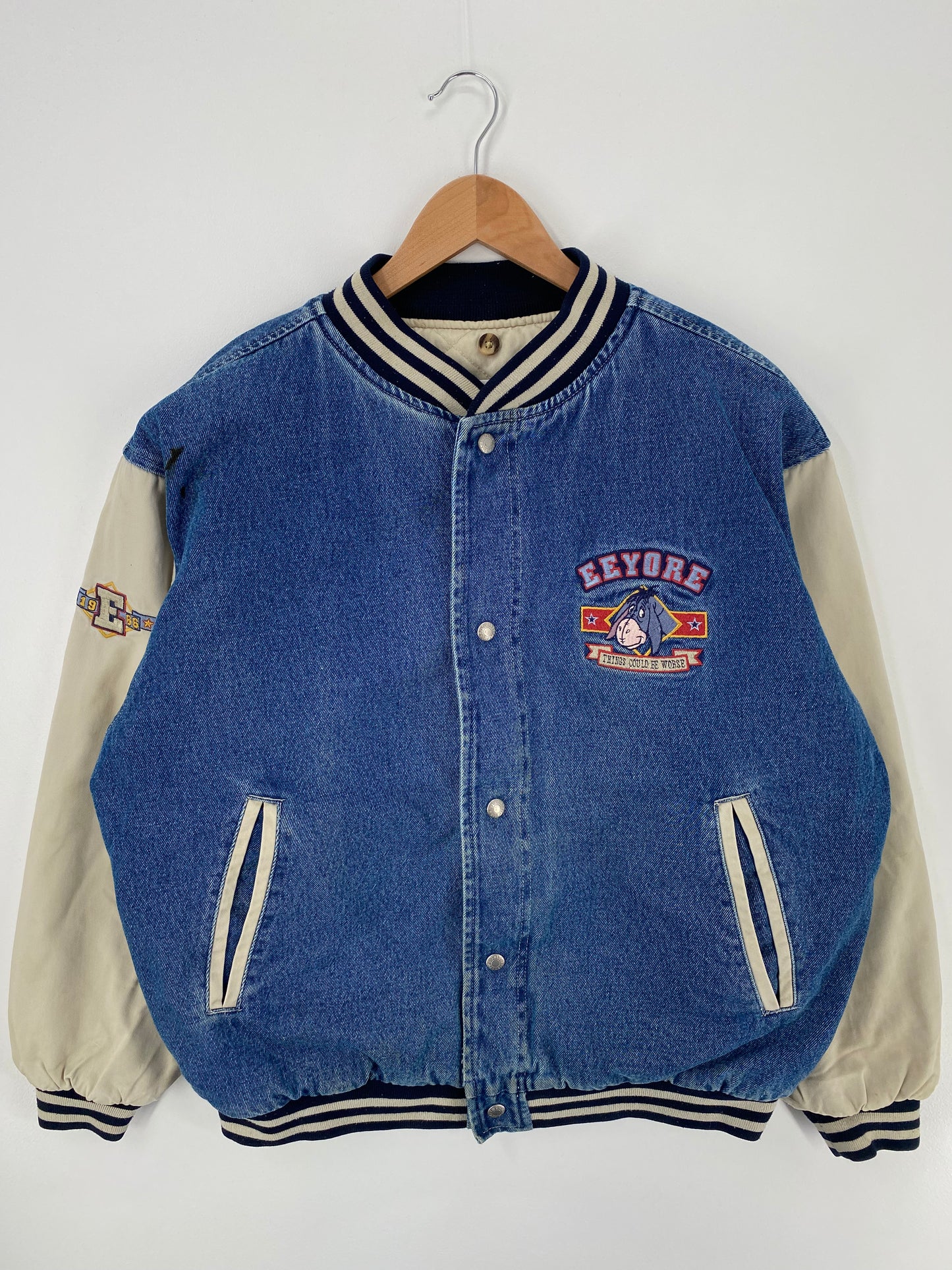 00’ DISNEY EEYORE Size M Denim Jacket / A983