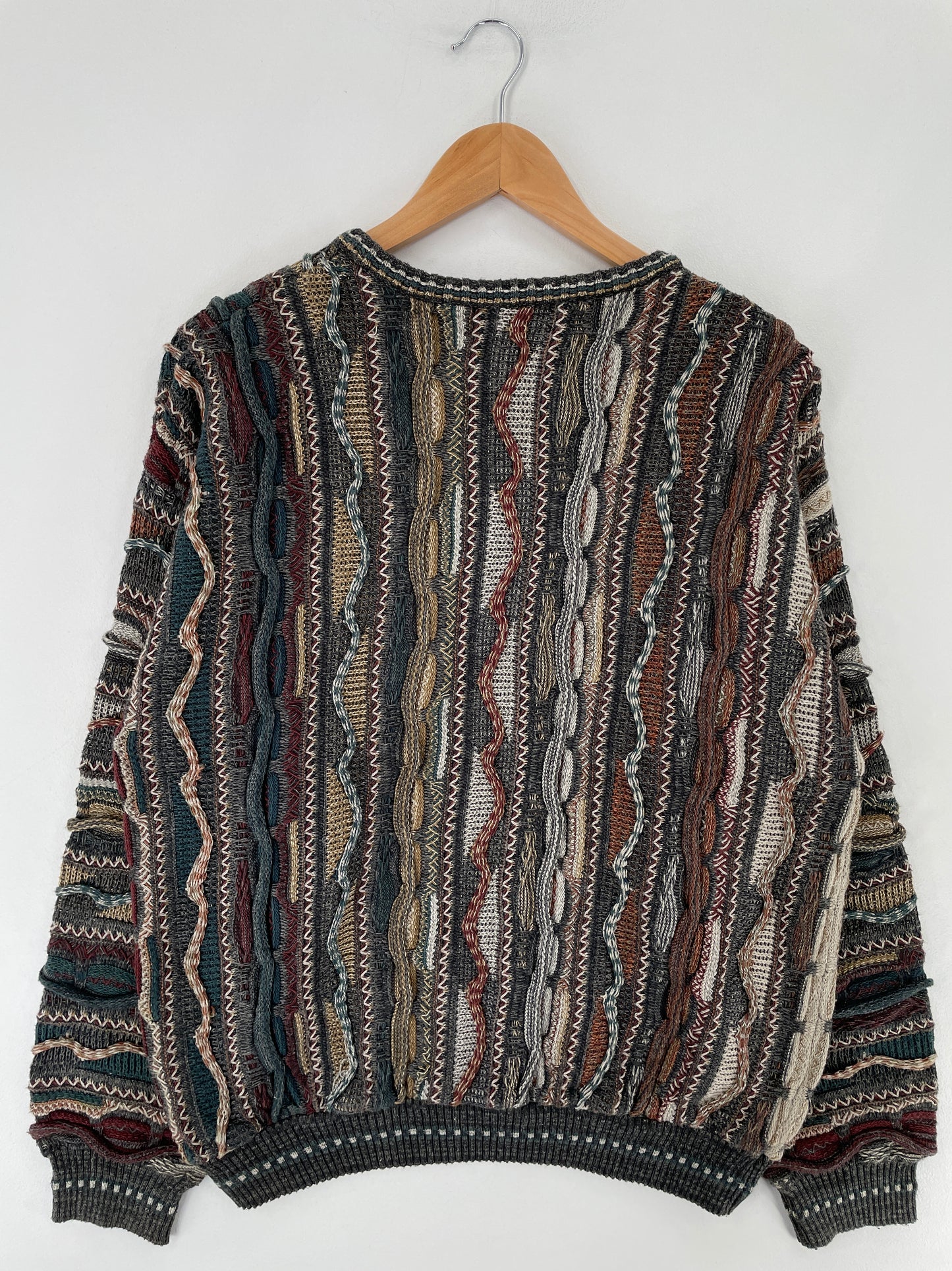 Vintage 3D COOGI- Style Size L Cotton Knit Sweater / E6282K