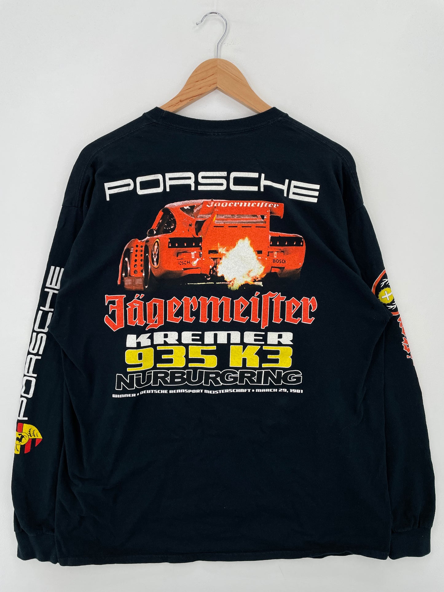 Vintage PORSCHE Size Approx.XL long Sleeve T-shirt / A7372