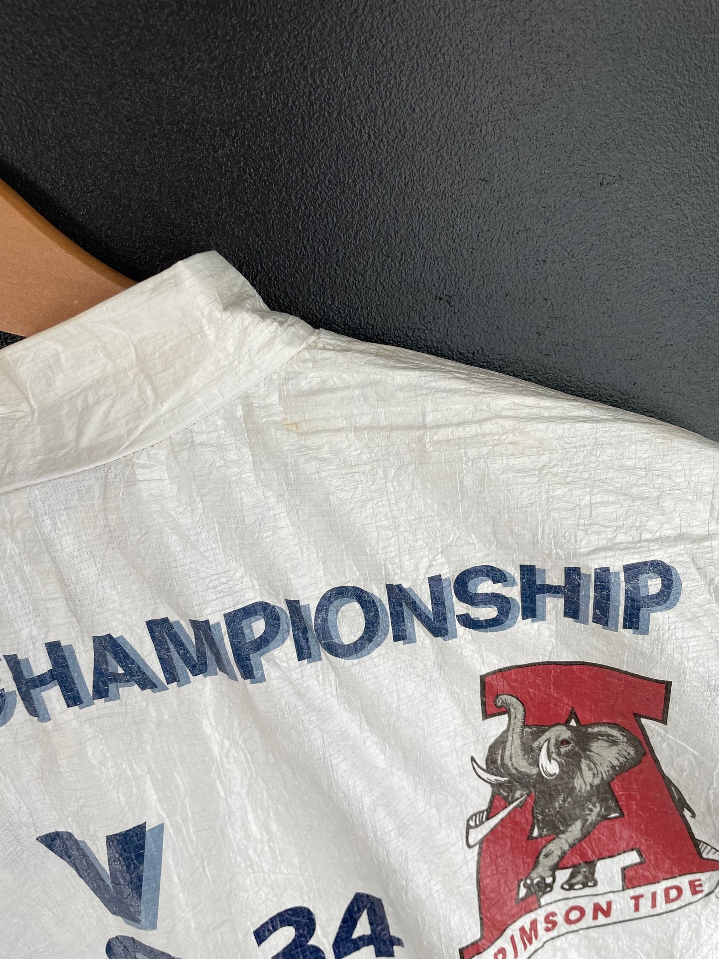 1993 SUGAR BOWL ALABAMA CRIMSON TIDE x MIAMI GURRICABES Size No Tag (Approx.M-L) College Paper Nylon Jacket / A2538