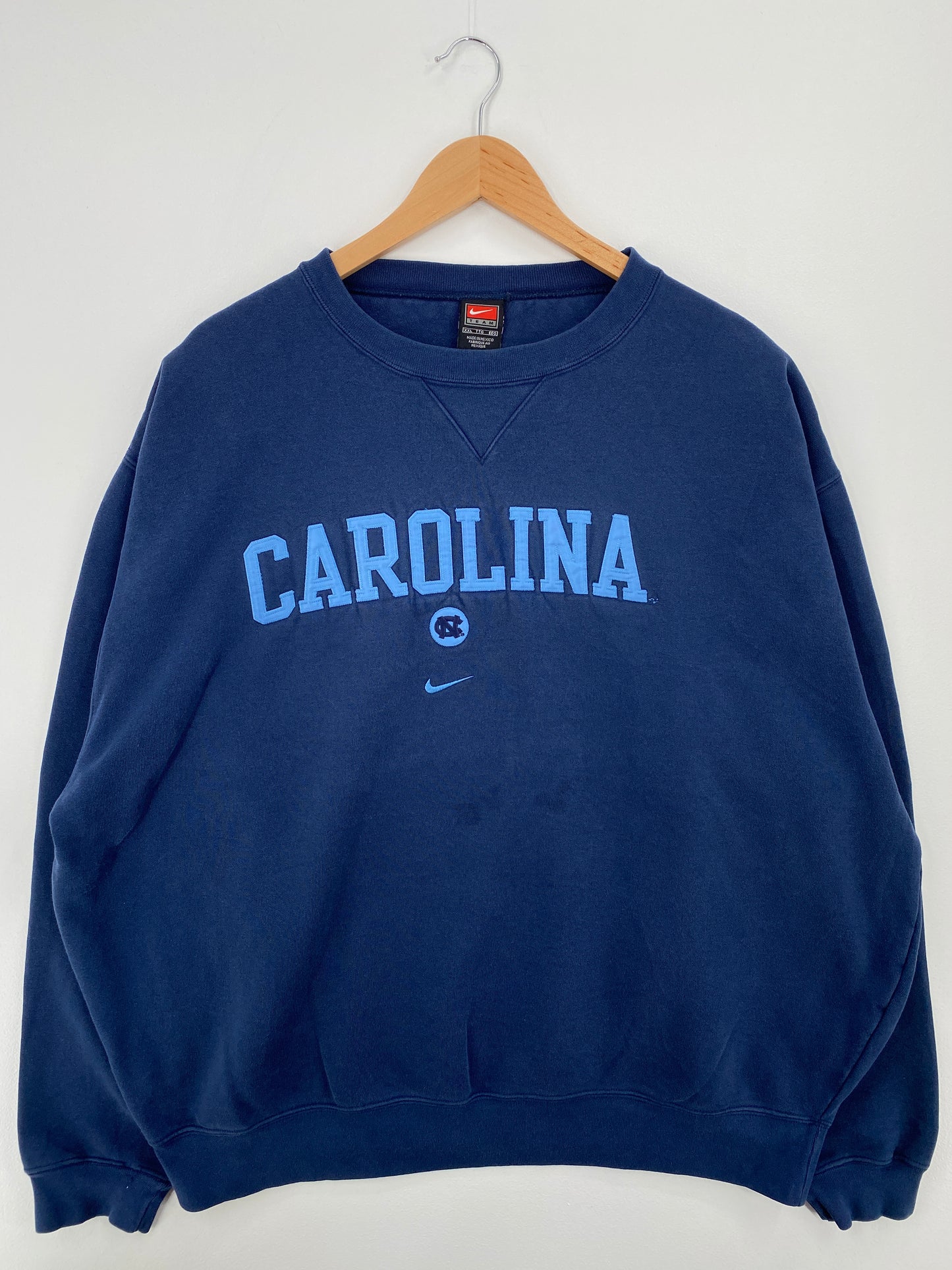 00' NIKE x CAROLINA Size XXL Vintage College Sweat-Shirt / A8233