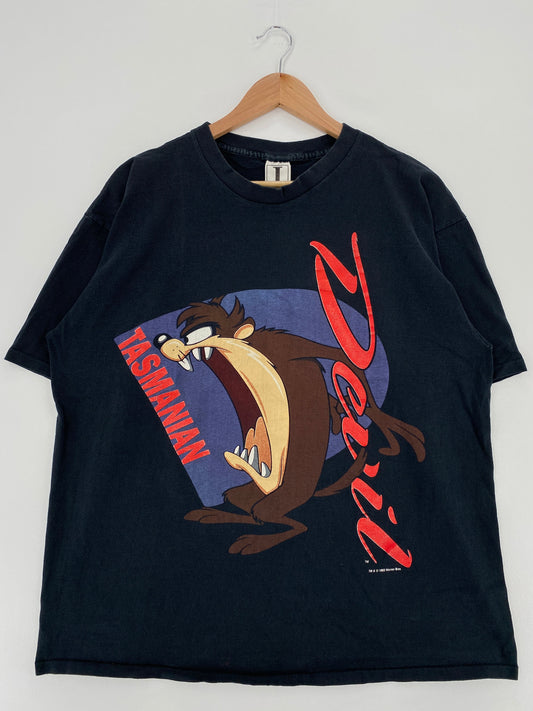 .1993 LOONEY TUNES TAZ Made in USA Size XL Vintage T-Shirt / E6183T