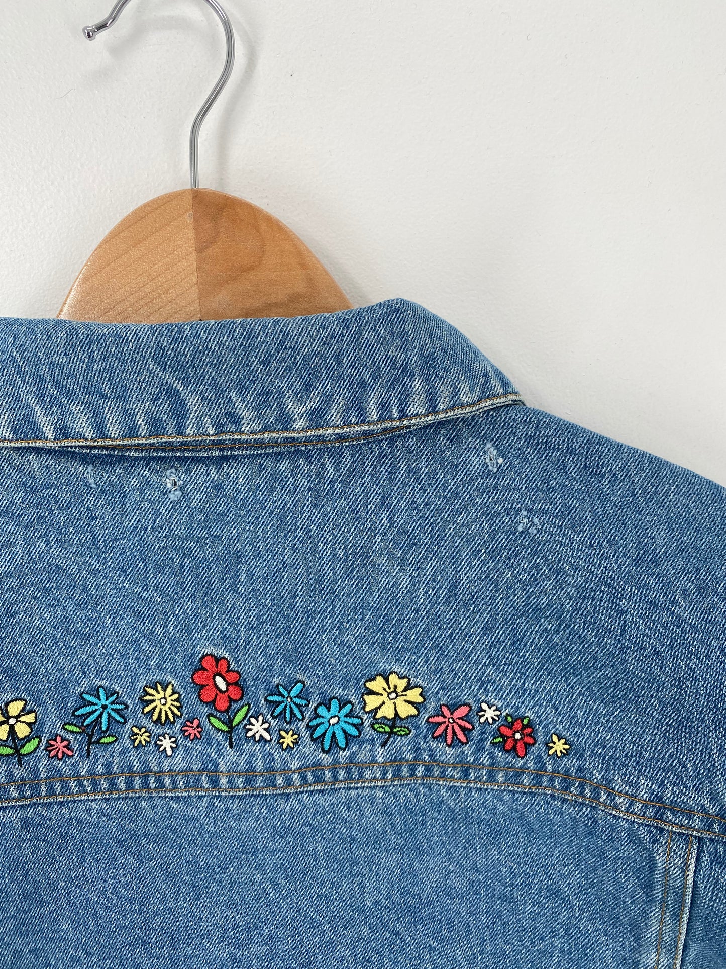 00’ DISNEY POOH AND PIGLET Size Ladies L Denim Jacket / A982