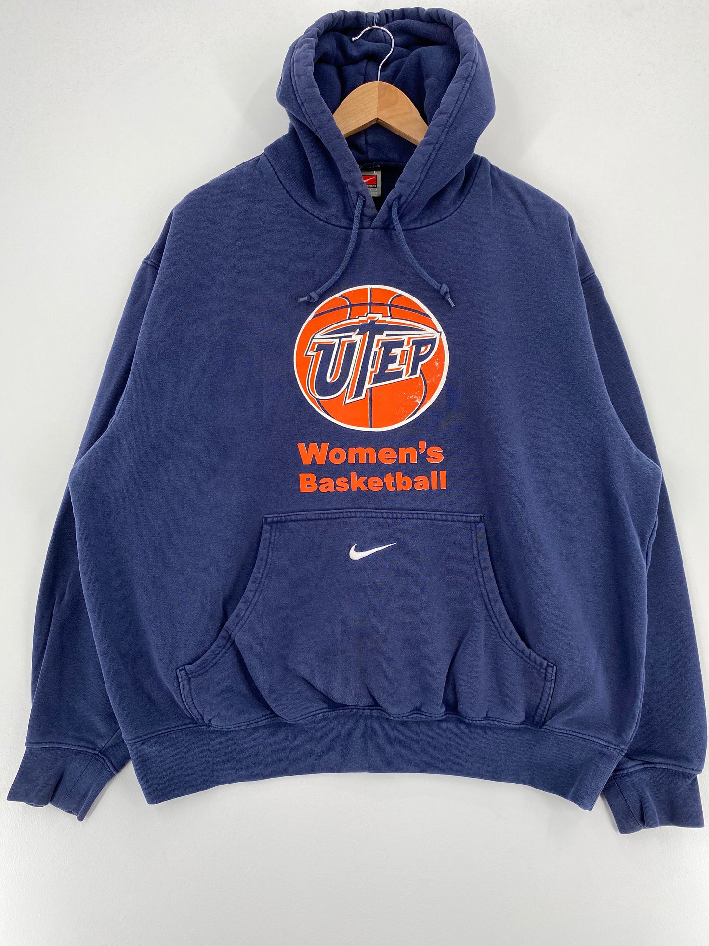 00' NIKE UTEP WOMEN'S BASKETBALL Size L Vintage College Hoodie Sweat-Shirt / A3215