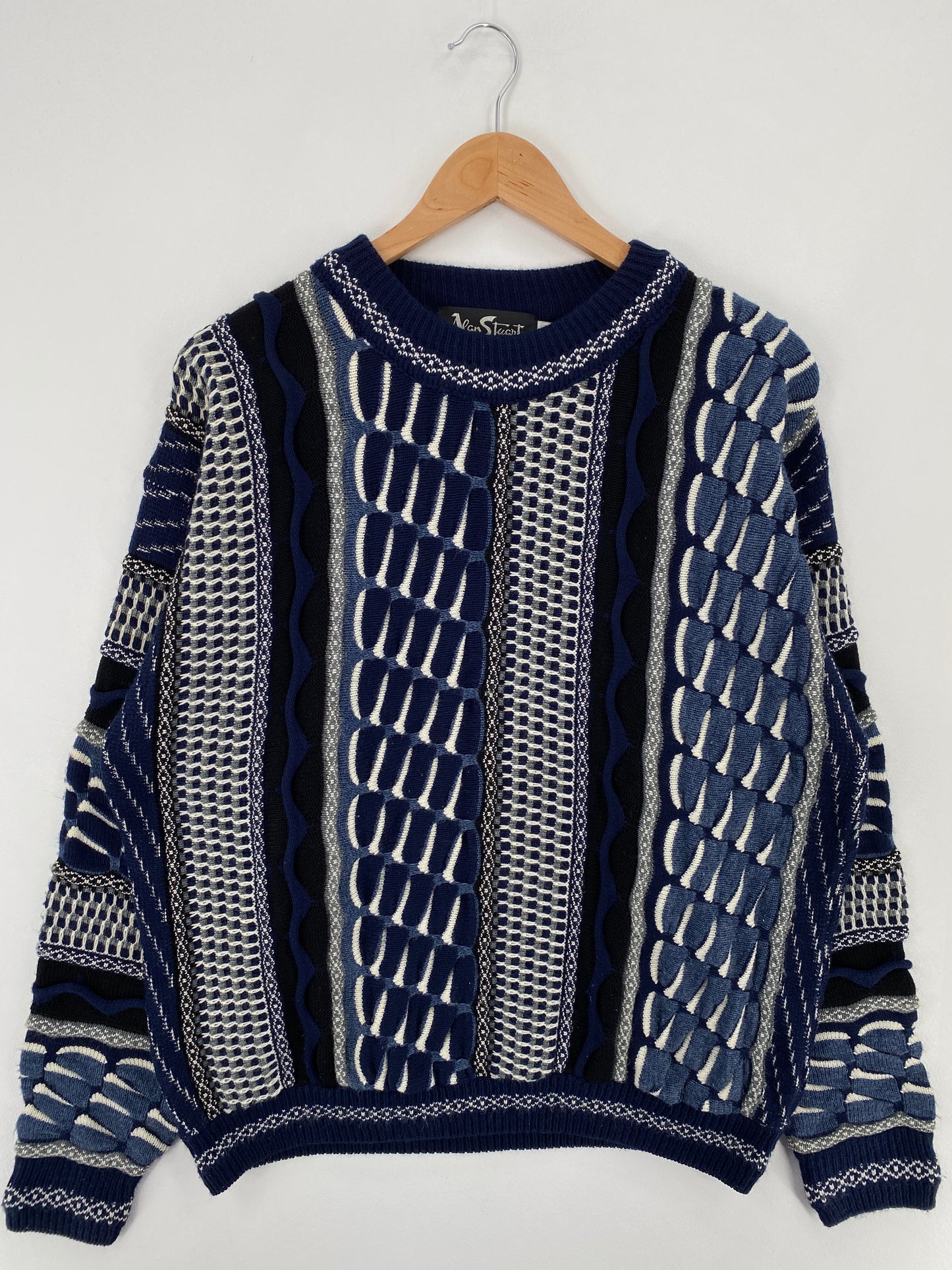 Vintage 3D COOGI-Style Made in USA Size L Knit Sweater / E249