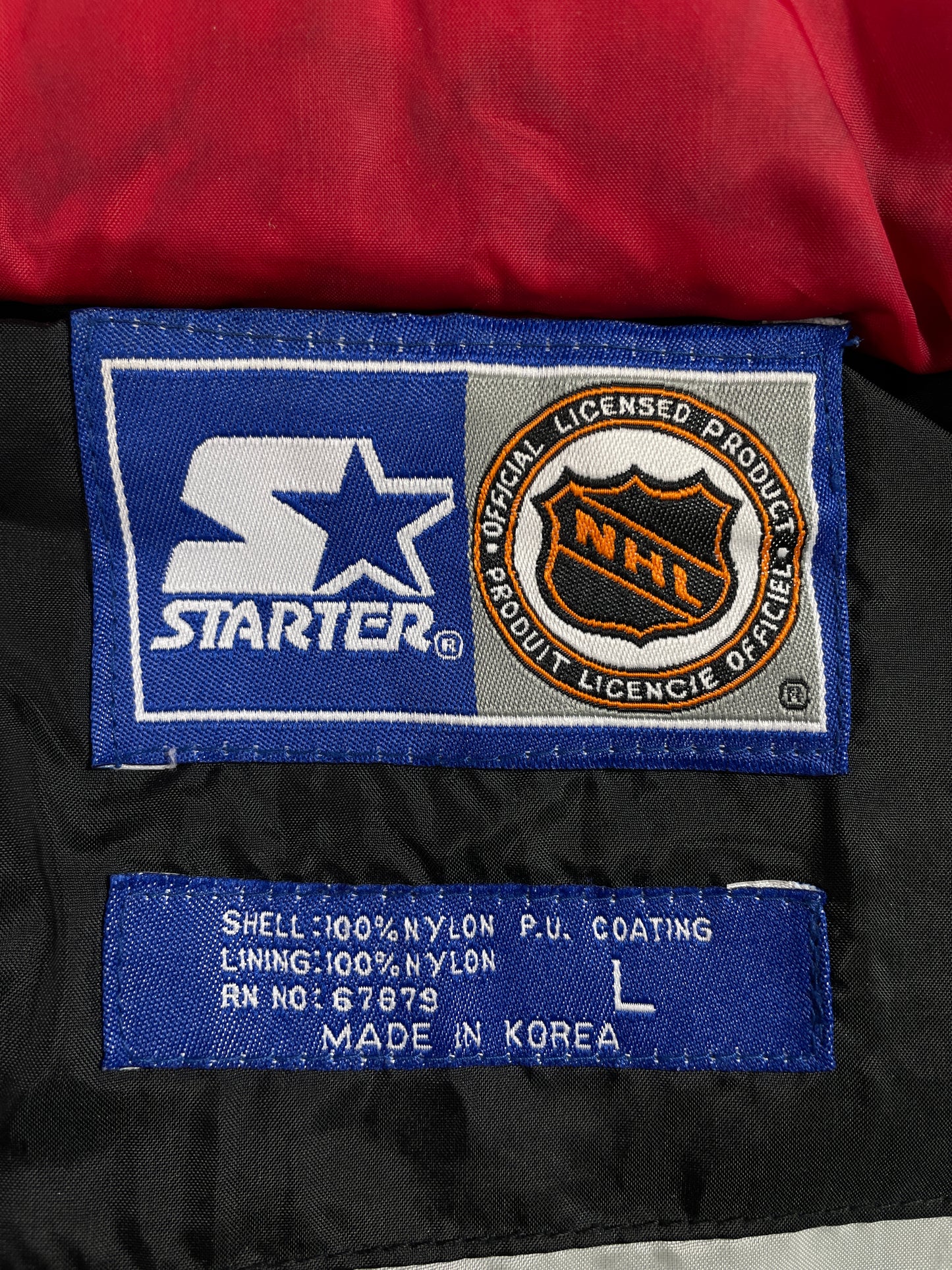 90’s STARTER x NEW JERSEY DEVILS Size L Vintage NHL Nylon Jacket / E3224N