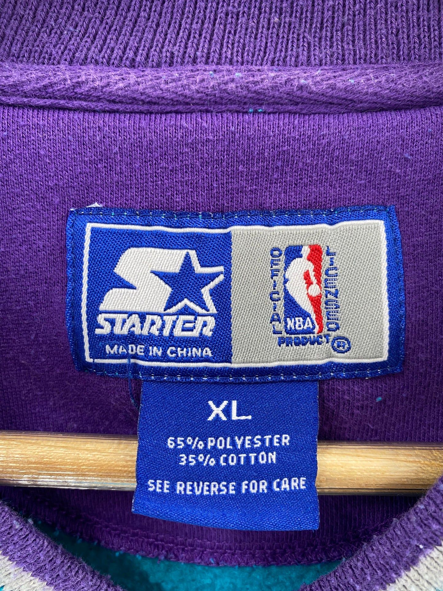 90’s STARTER x CHARLOTTE HORNETS Size XL Vintage NBA Sweat - Shirt/ K6065