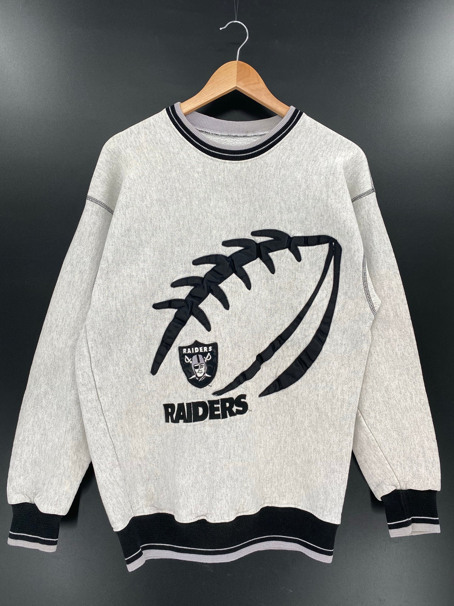 90’s RAIDERS Approx. Size L Vintage NFL Sweat-shirt / K5131