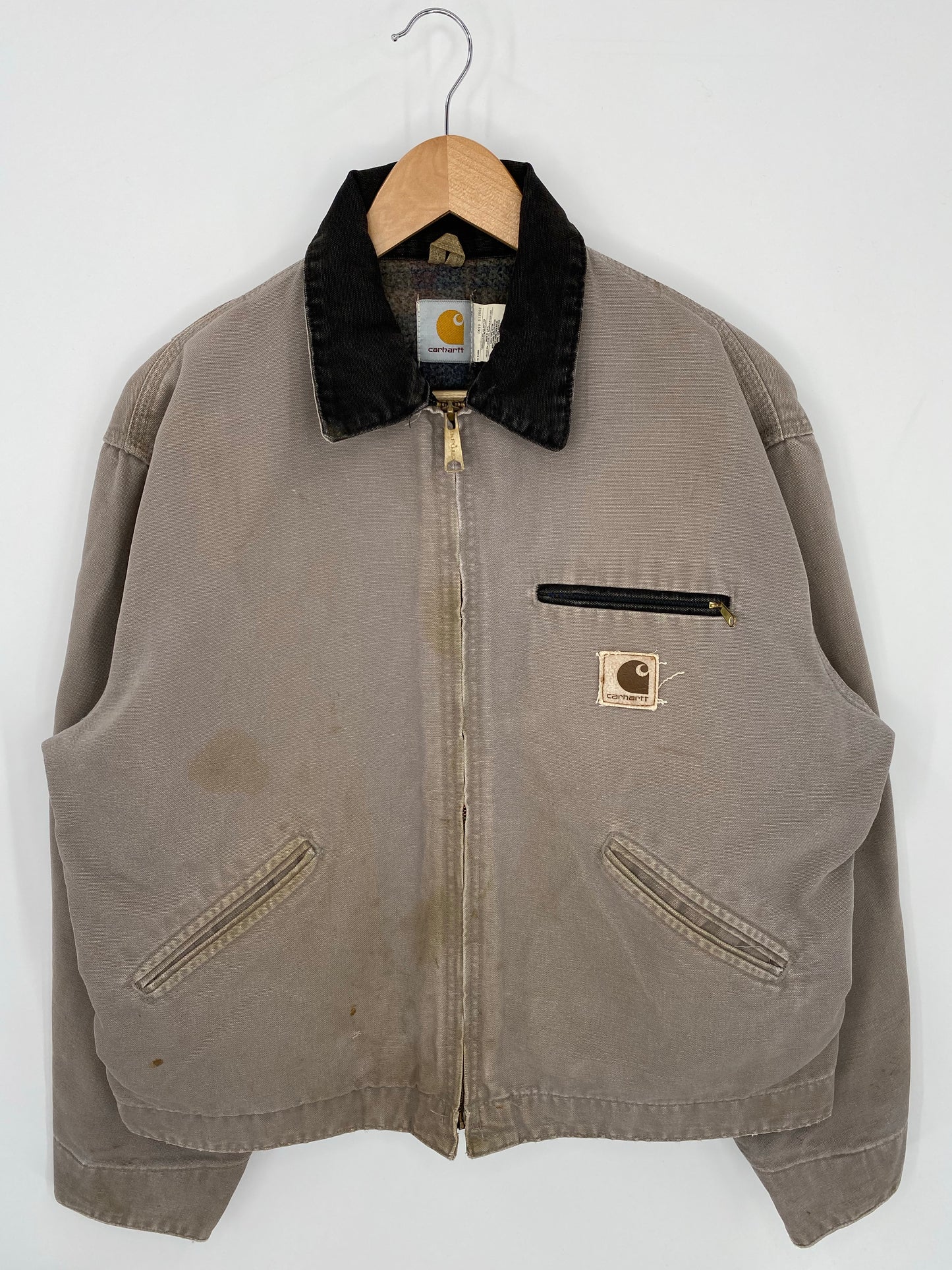 Vintage CARHARTT Made in USA Size L Zip-up Sweat-shirt Jacket / K8113