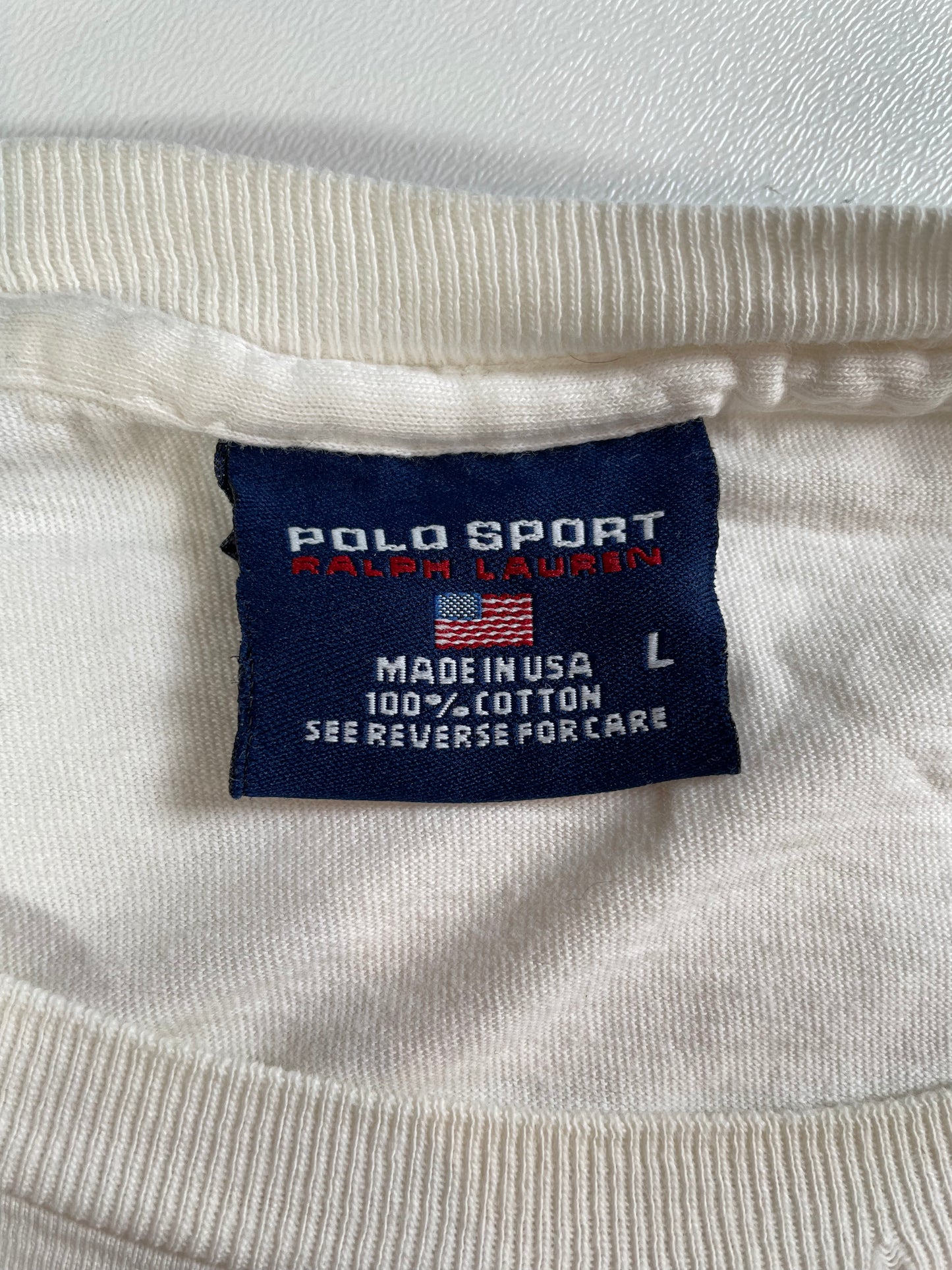90's POLO SPORTS RALPH LAUREN Made in USA Size L Vintage T- Shirt / A1857