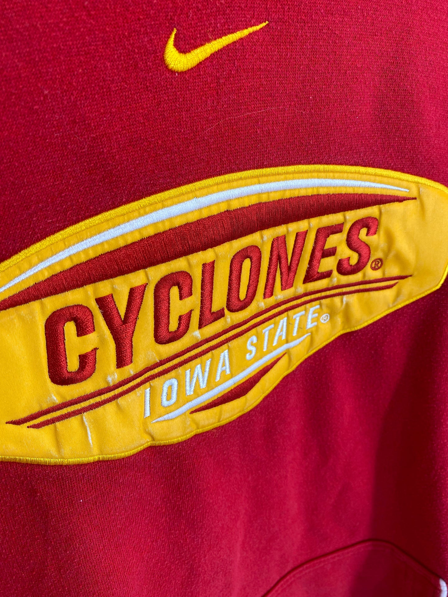 00’ NIKE IOWA STATE CYCLONES Size XL Vintage College Hoodie Sweat Shirts/ K5094