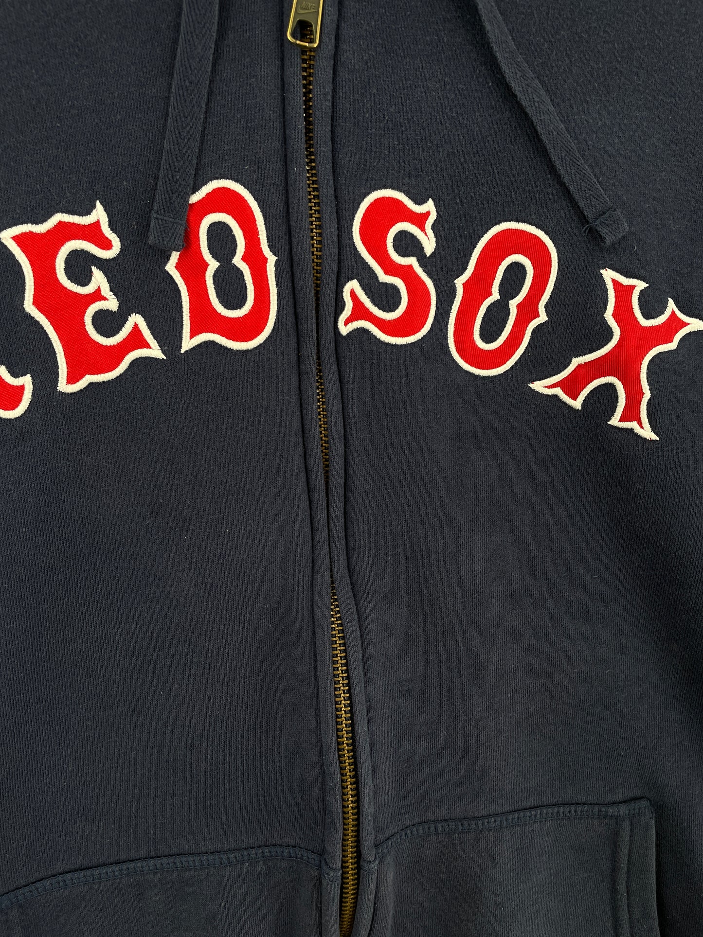 00' NIKE x BOSTON RED SOX Size XL Vintage MLB Hoodie Zip-up Sweat-shirt / E3532S