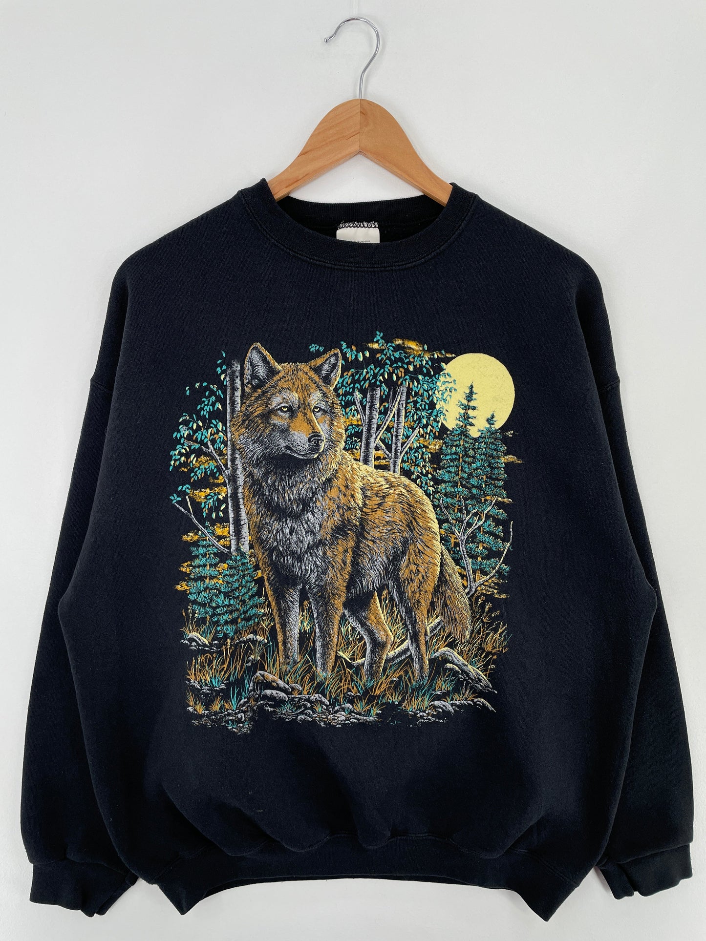 90’s WOLF Size XL Vintage Animal Sweat-Shirt / E2839S