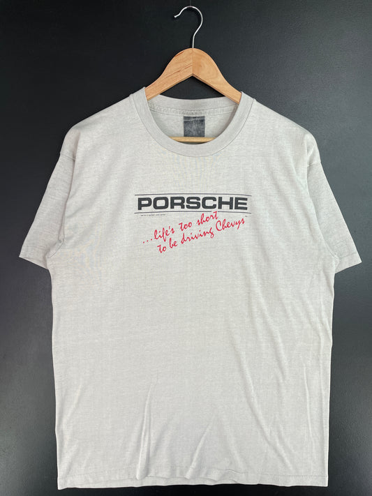 1985 PORSCHE Size Approx.M Vintage T-Shirt / E90
