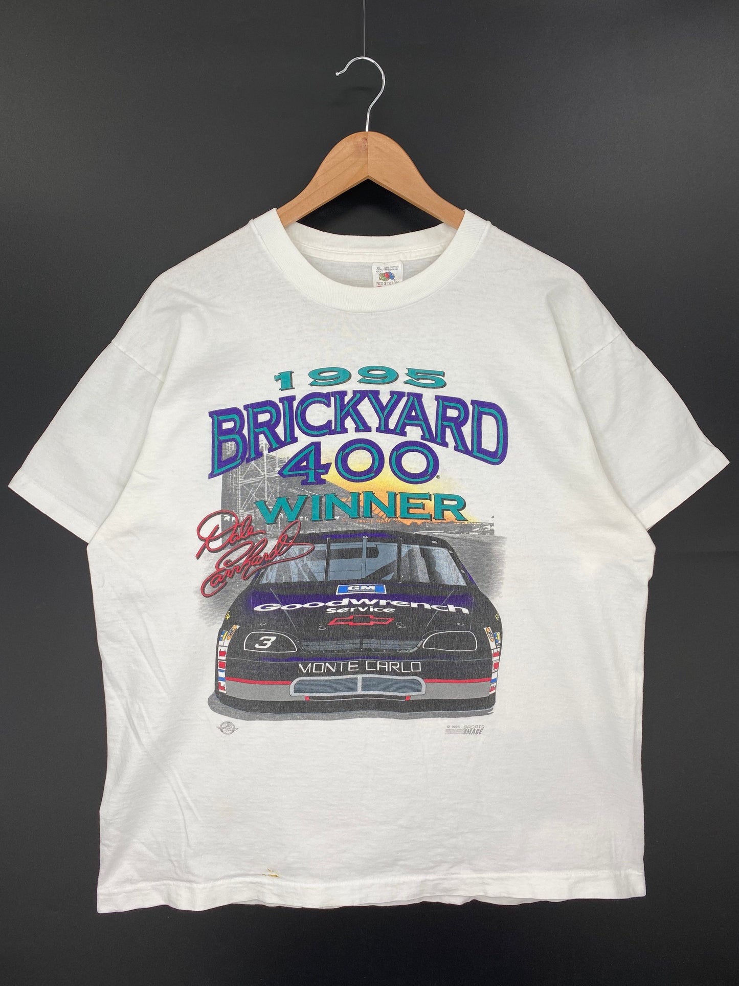 1995 DALE EARNHARDT Made in USA Size XL Vintage Racing T-Shirts / A7644