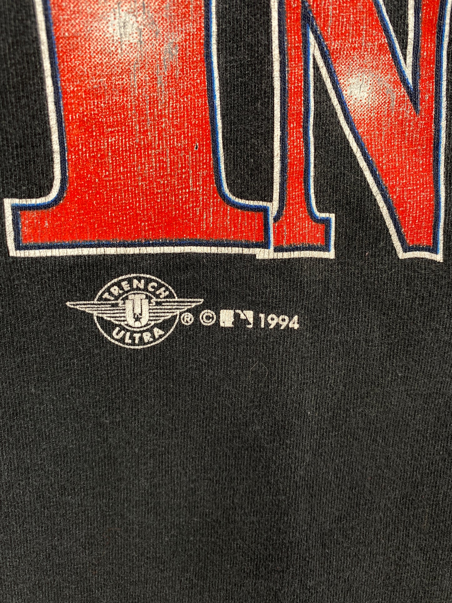 1994 CLEVELAND INDIANS Made in USA Size XL Vintage MLB T-Shirt / A4665