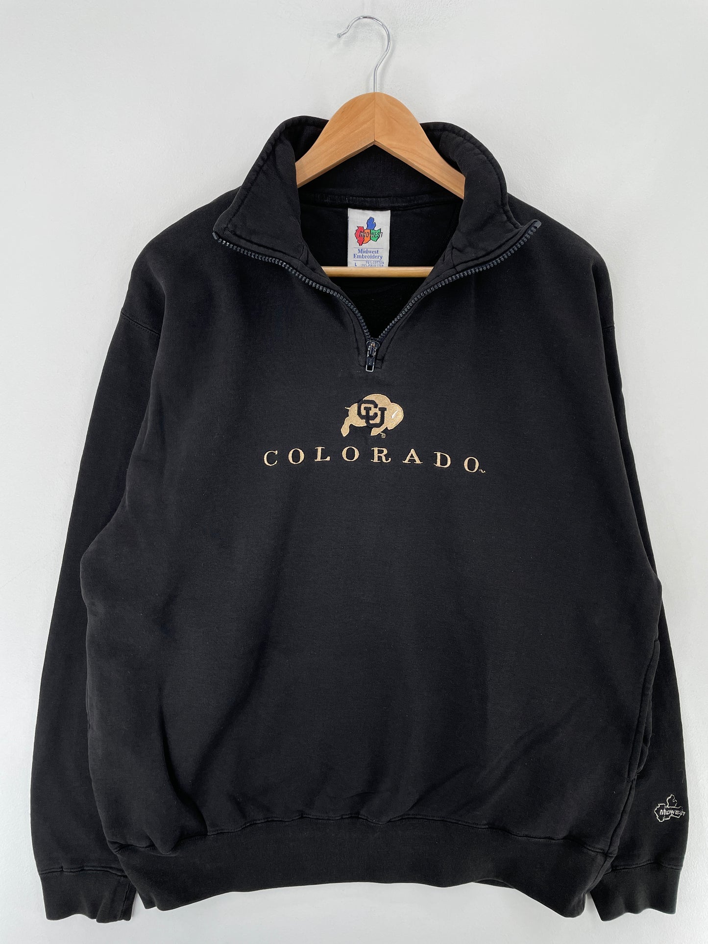 90’s COLORADO Size L Vintage College Half Zip Sweat-Shirt / E6633S