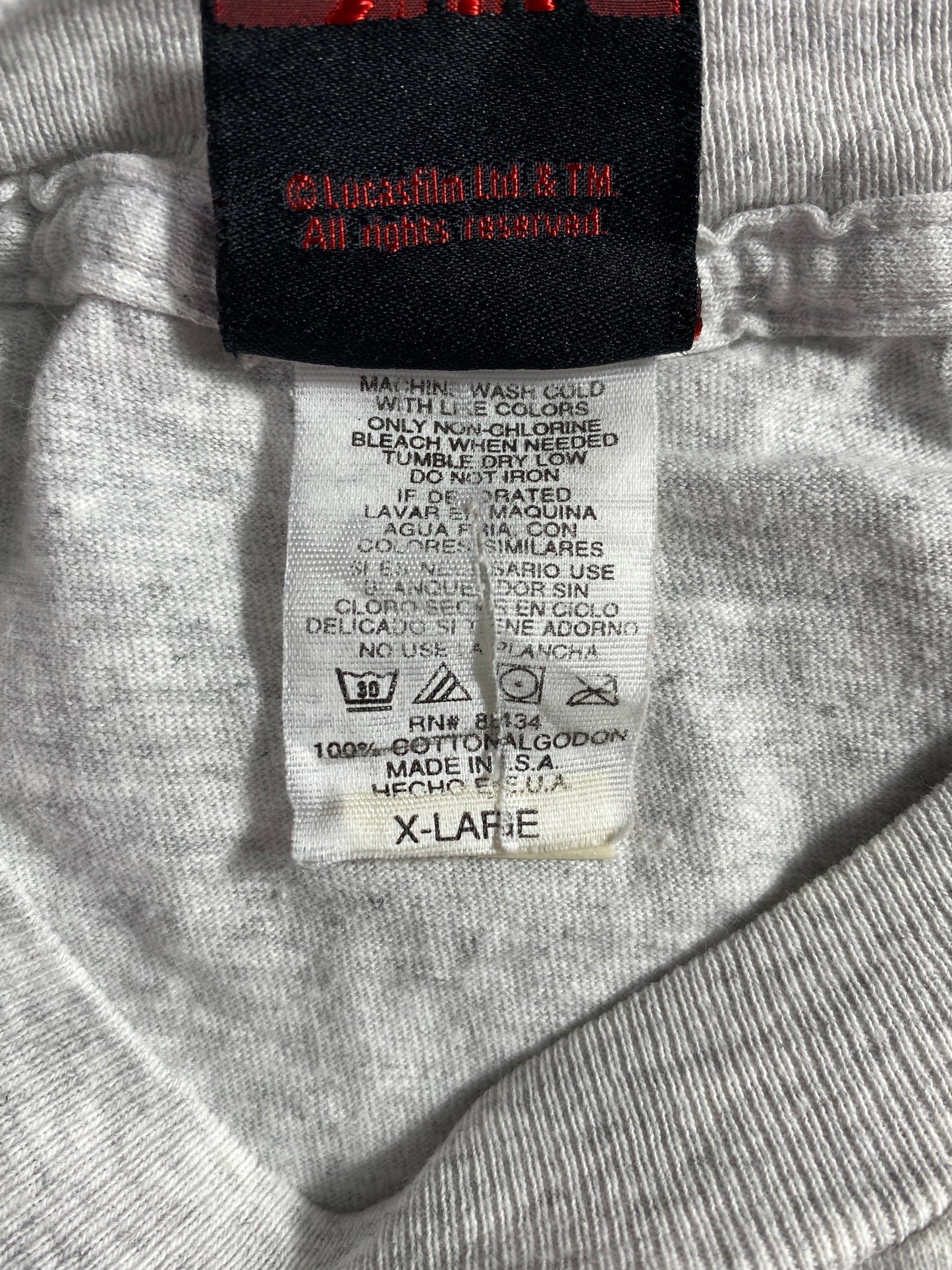 90’s DISNEY STAR WARS QUI-GON JINN Made in USA Size XL Vintage T-Shirt / A5095