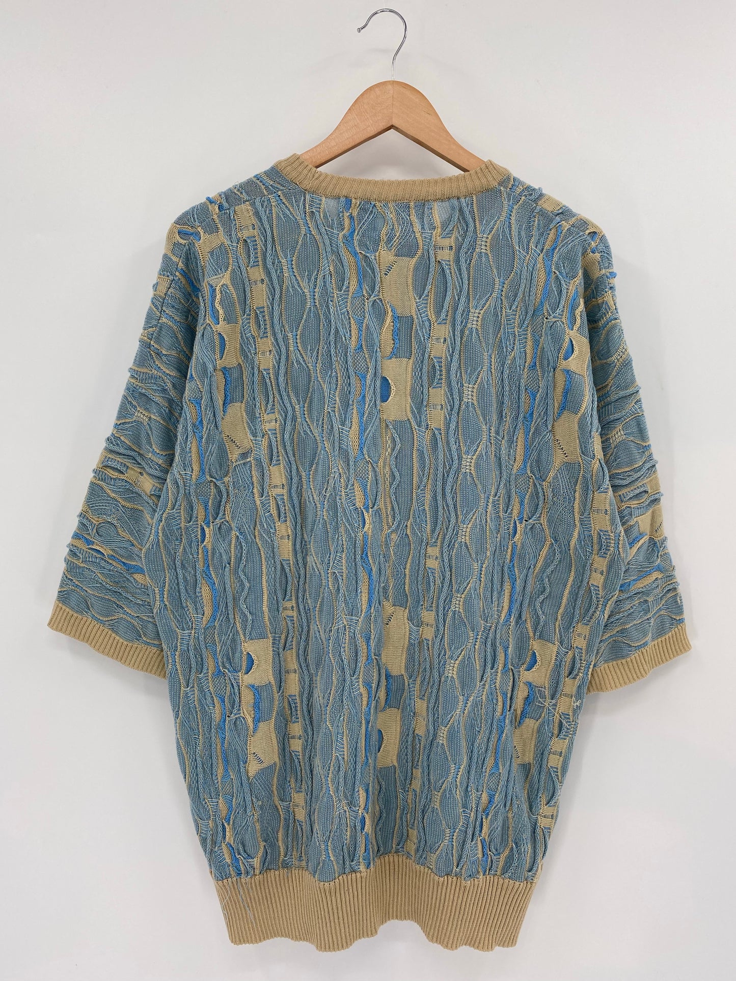 Vintage 3D COOGI- Style Size XL 3/4 Sleeve Knit Sweater / K6992