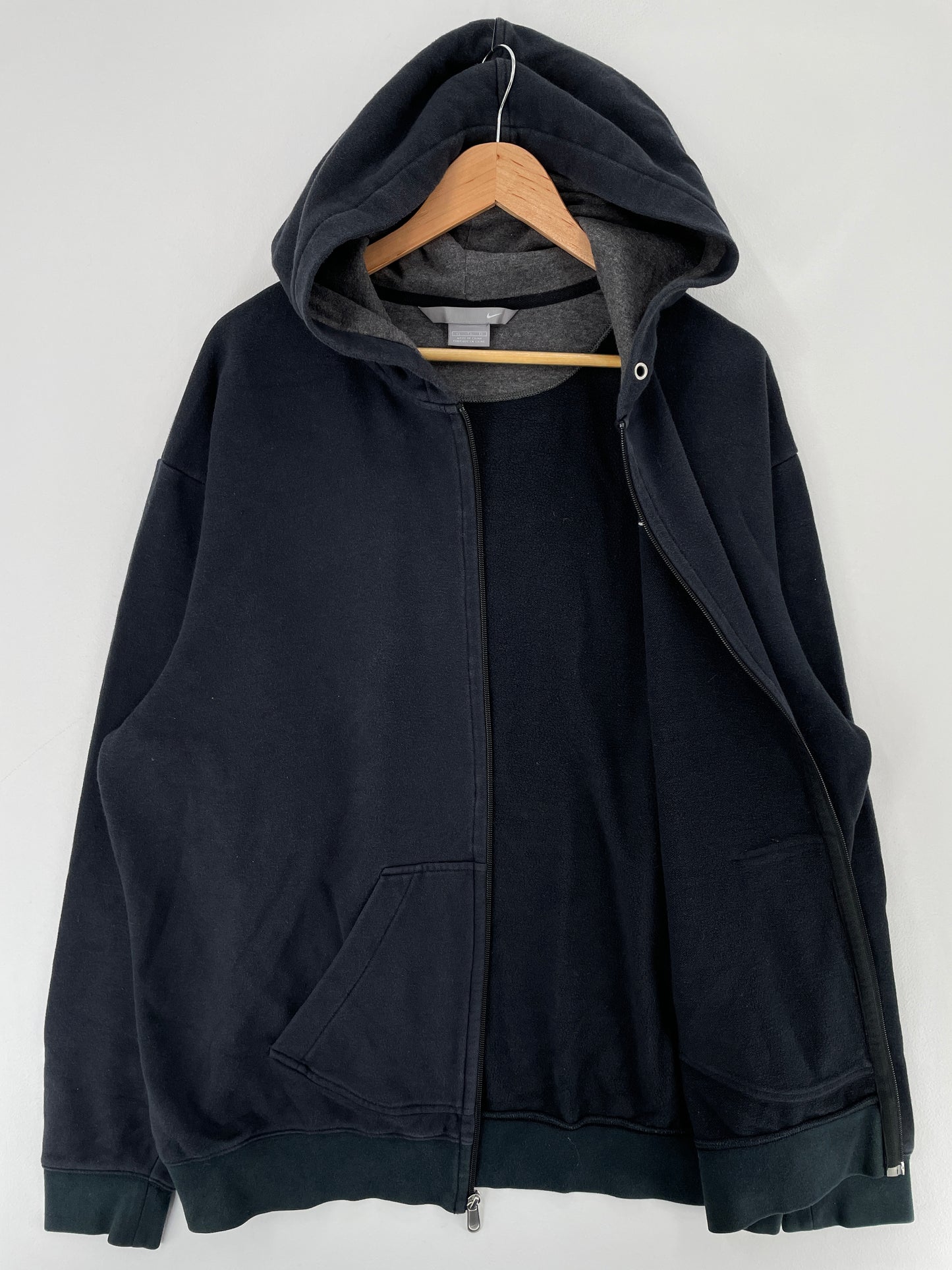 00' NIKE MINI SWOOSH Size XL Vintage Hoodie Zip-up Sweat-shirt / E6546S