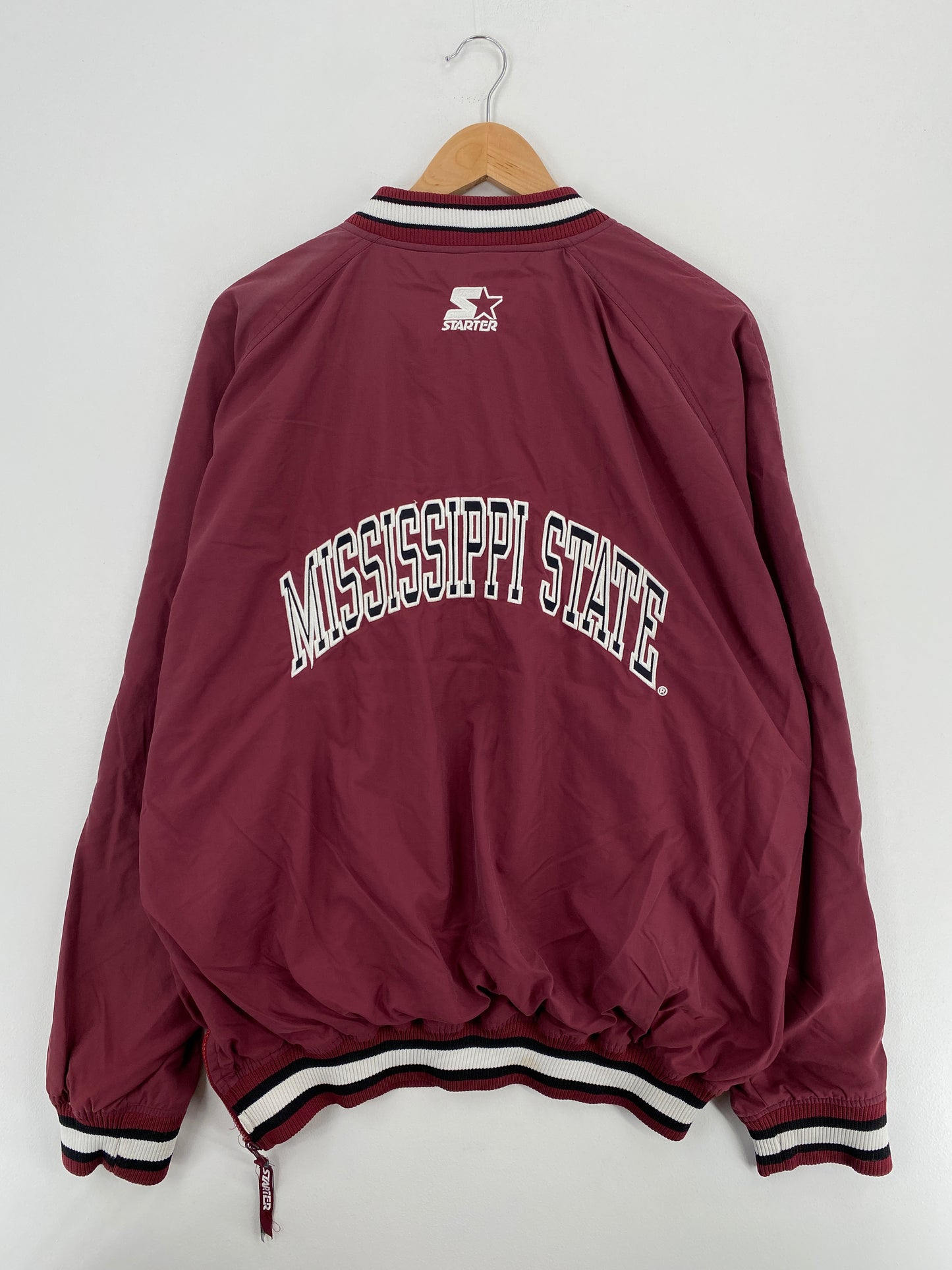 90’s STARTER x MISSISSIPPI STATE Size XL Vintage College Nylon Jacket / A5291