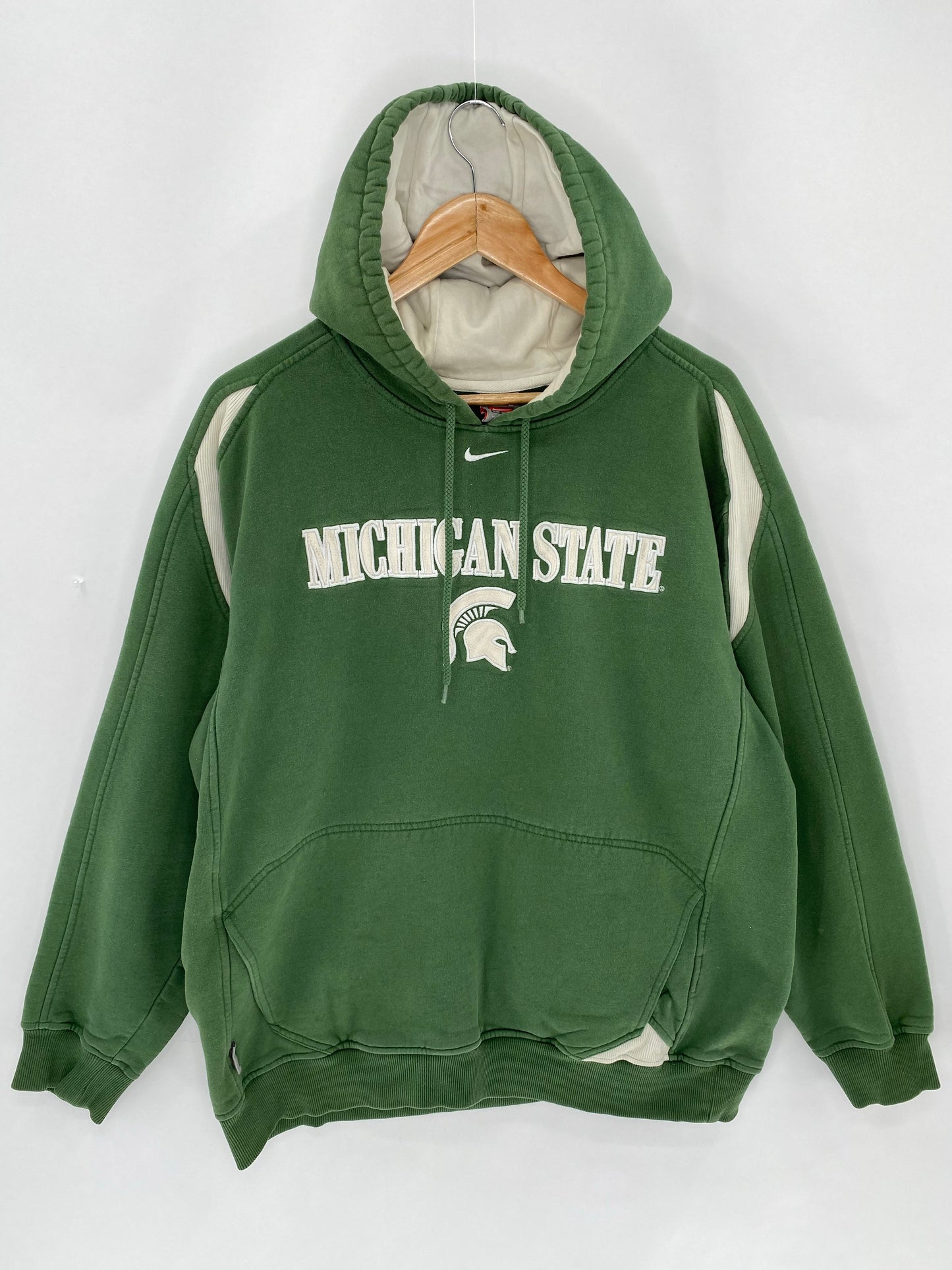 00’ Nike Michigan Size L Vintage Hoodie Sweat-shirt  / 5979