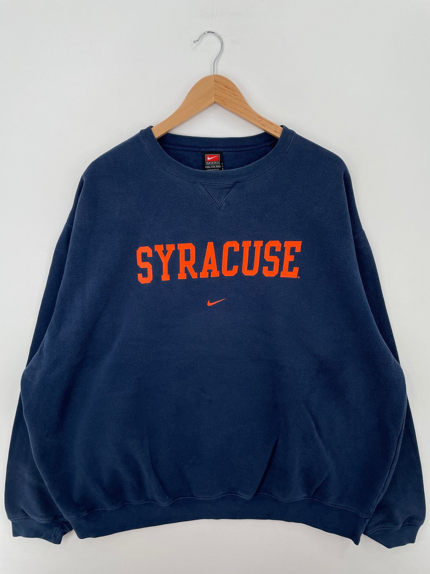 00' NIKE x SYRACUSE Size XXL Vintage College Sweat-Shirt / A6881