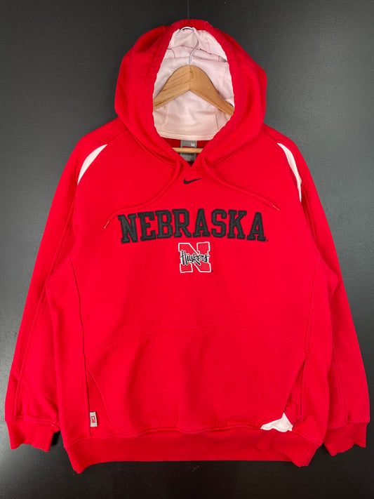 00' NIKE x NEBRASKA Size M Vintage College Hoodie Sweat-shirt / A8415