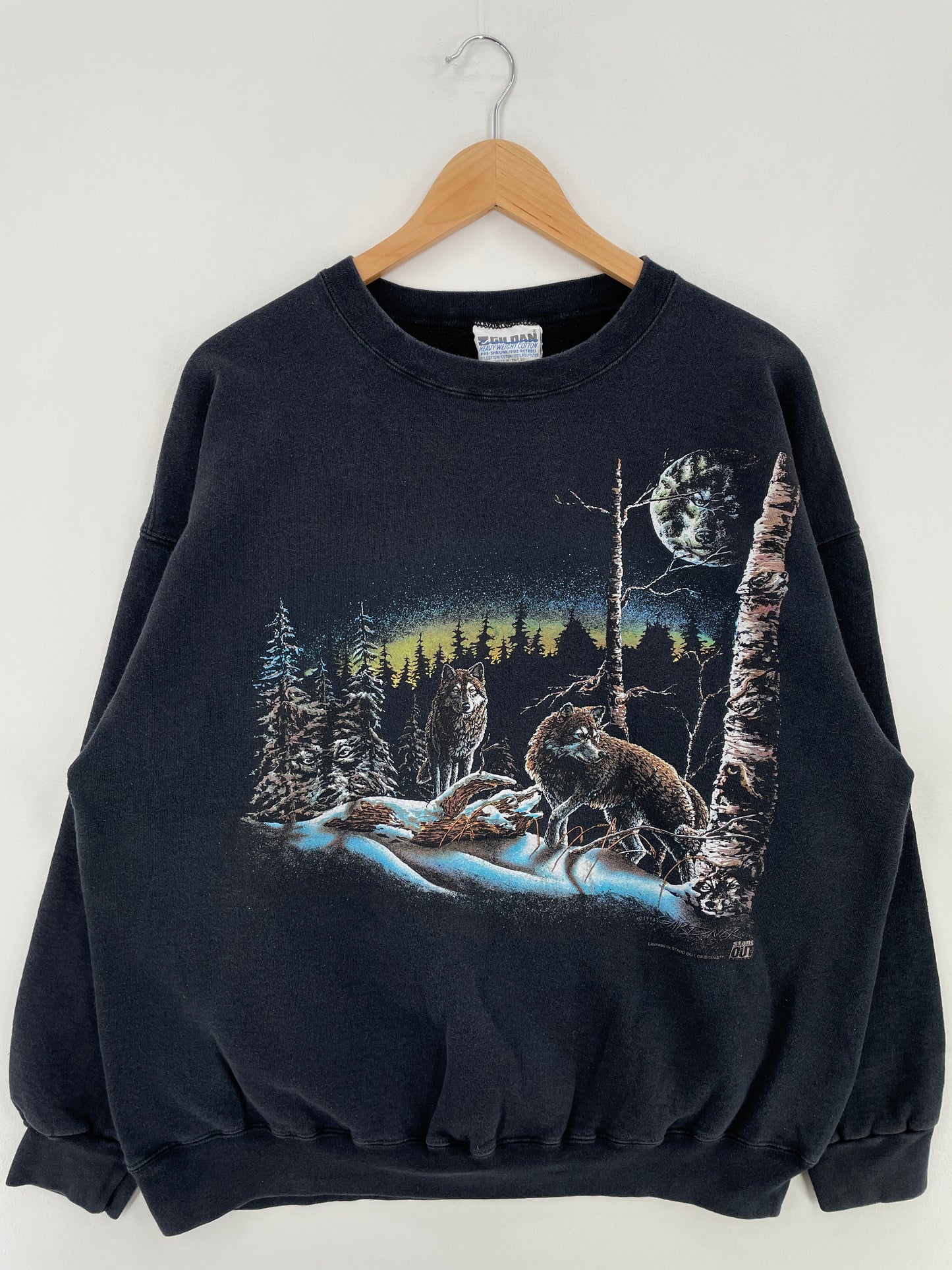 90’s WOLF Size XL Vintage Animal Sweat-Shirt / E1213