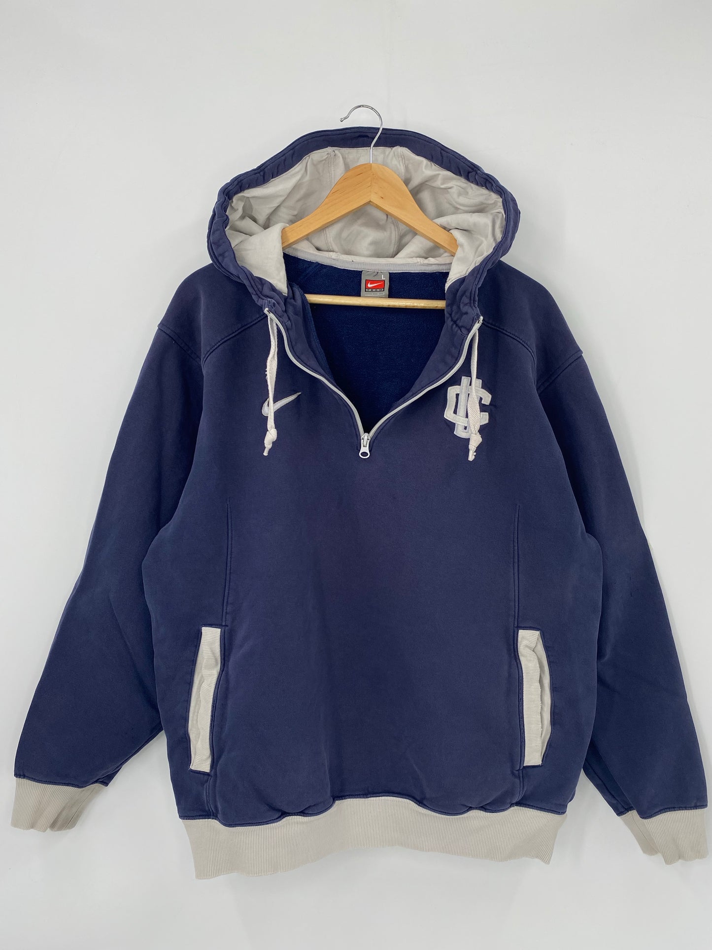 00’ NIKE UCONN Size L Vintage College Hoodie Sweat Shirts/ K4958