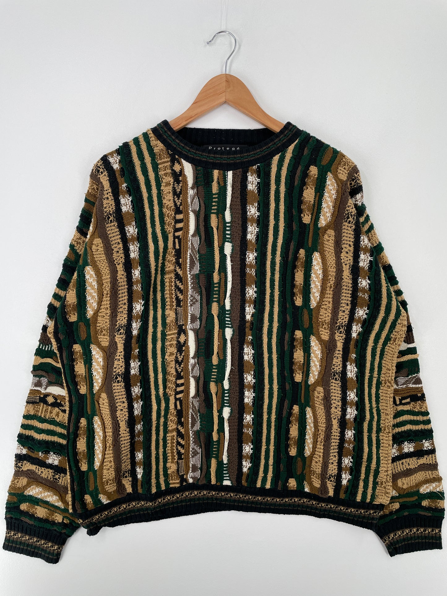 Vintage 3D COOGI- Style Made in USA Size XXL Knit Sweater / A8942