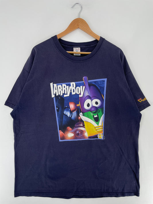 90’s VEGGIE TALES LARRY BOY Size XXL Vintage T-shirt / E6444T