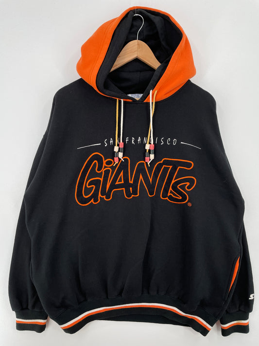 90’s SAN FRANCISCO GIANTS Size XL MLB Double Hoodie Sweat-Shirt / A8450