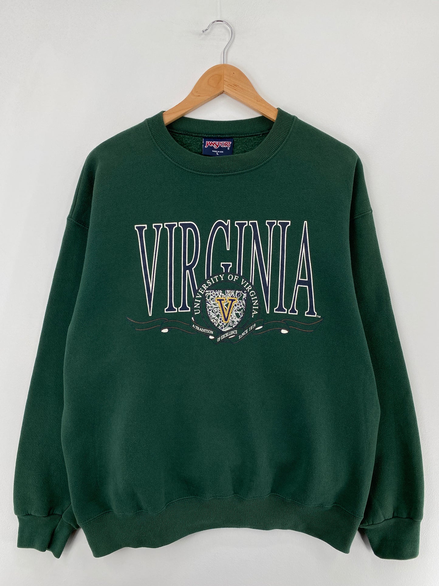 90’s VIRGINIA Made in USA Size L College Sweat-shirt / E2462S