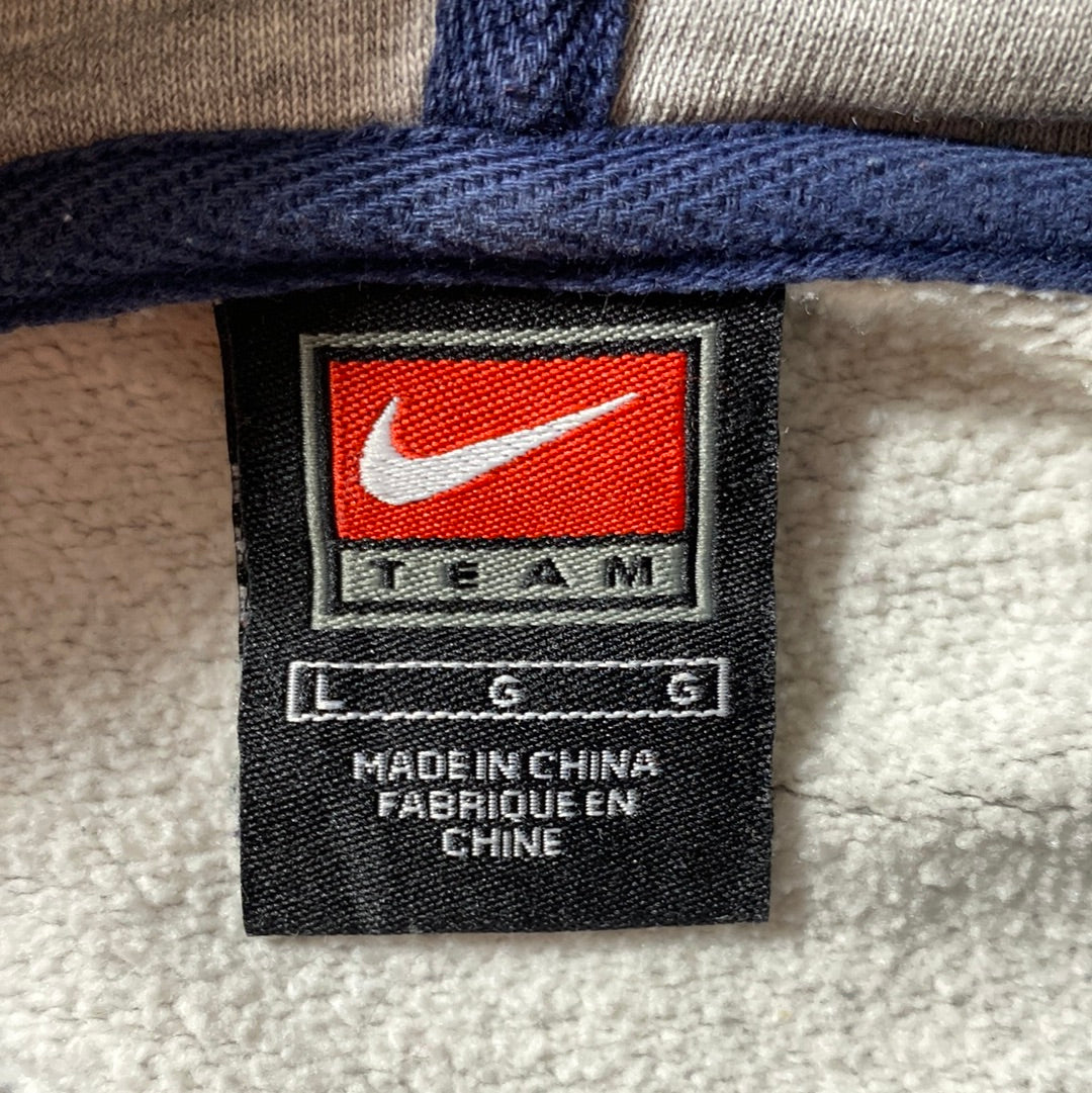 00' NIKE x UCONN Size L Vintage College Hoodie Sweat-Shirt / E271