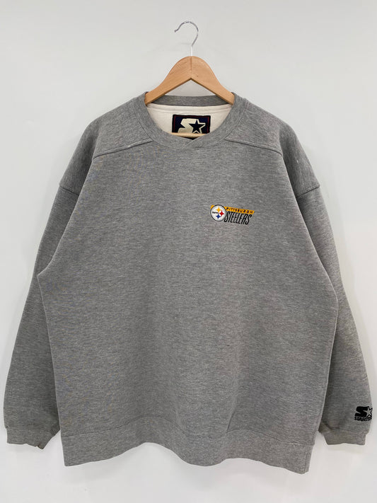 90’s STARTER x PITTSBURGH STEELERS Size XXL Vintage NFL Sweat-Shirts/ K6867