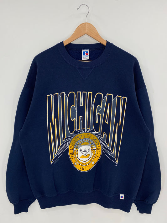 90’s UNIVERSITY OF MICHIGAN Made in USA Size XL Vintage College Sweat-Shirt / K7448