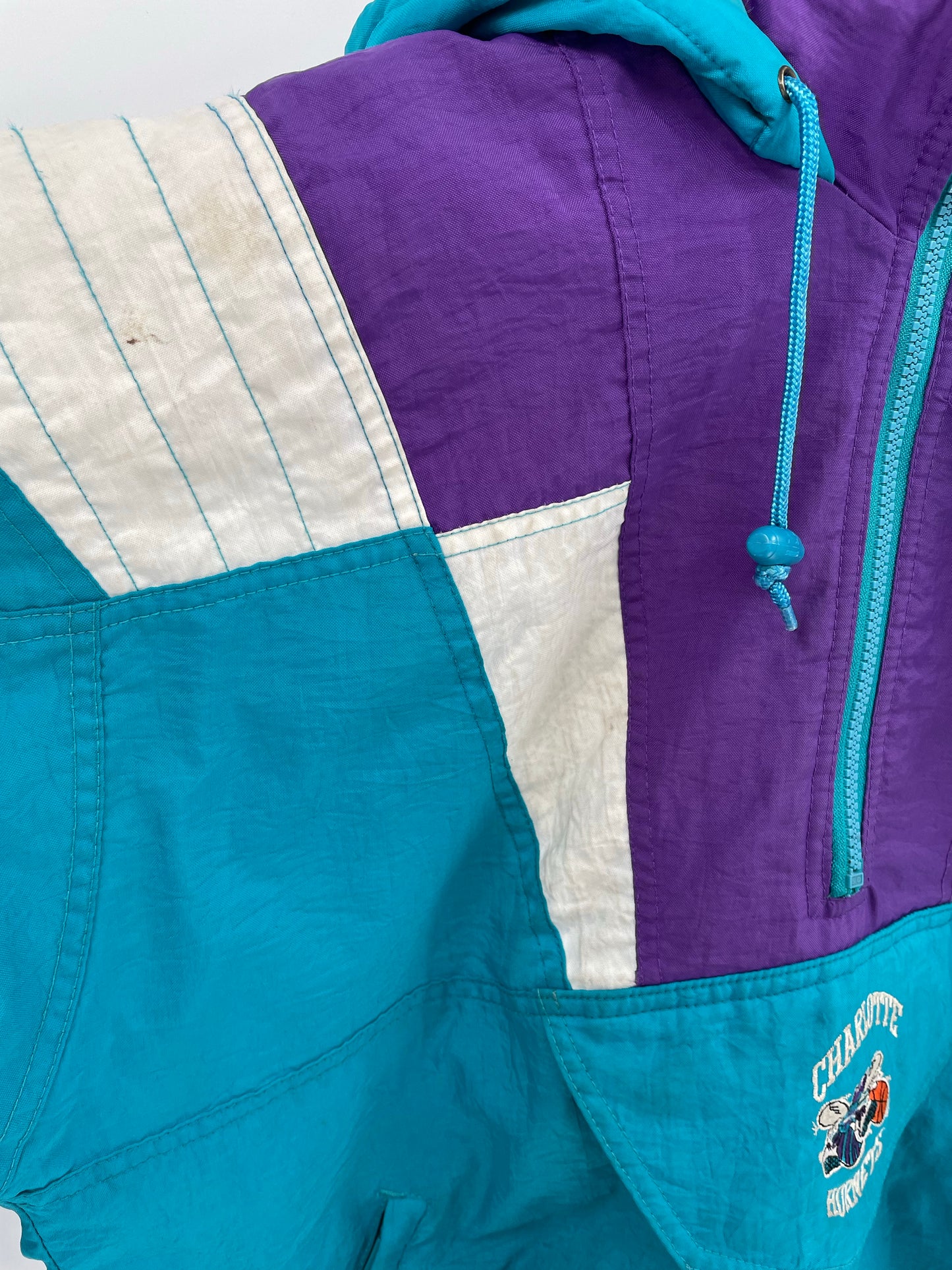 90's STARTER x CHARLOTTE HORNETS Size XL Vintage NFL Padded Nylon Jacket / K6269