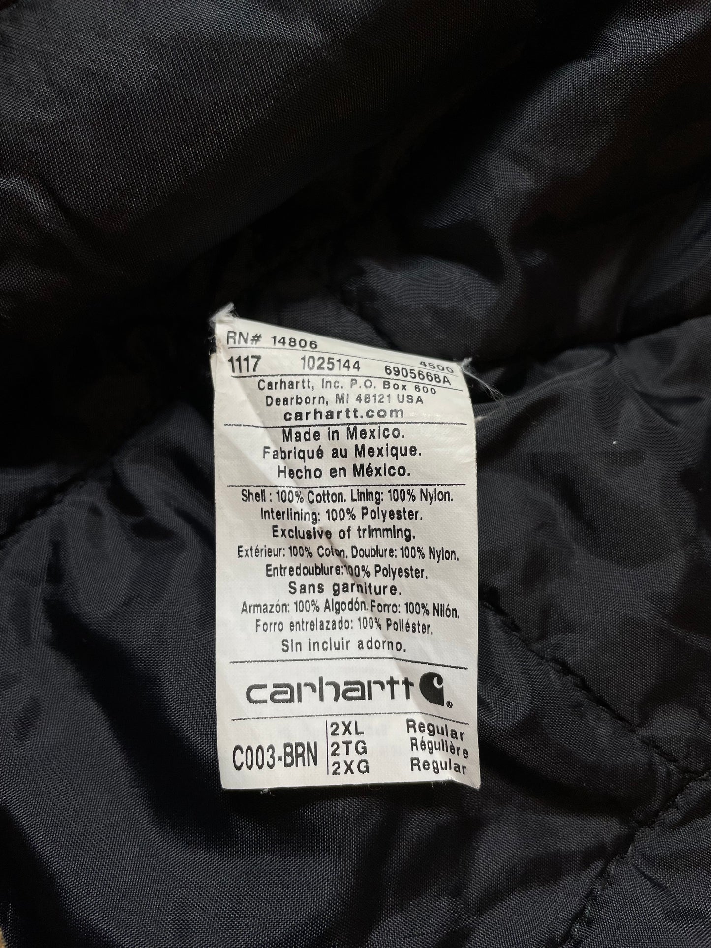 Vintage CARHARTT Size XXL Jacket / K9194