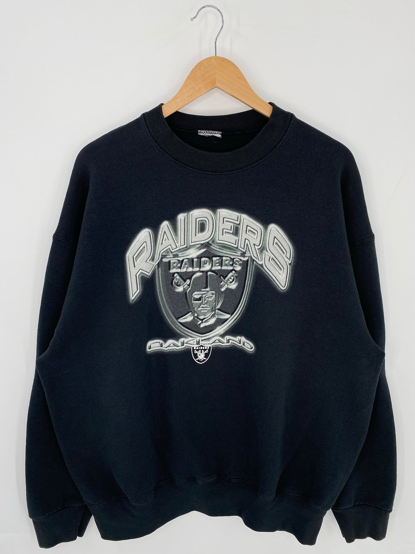 90’s OAKLAND RAIDERS Size No Tag(Approx.XL) NFL Sweat-Shirt/ K8122
