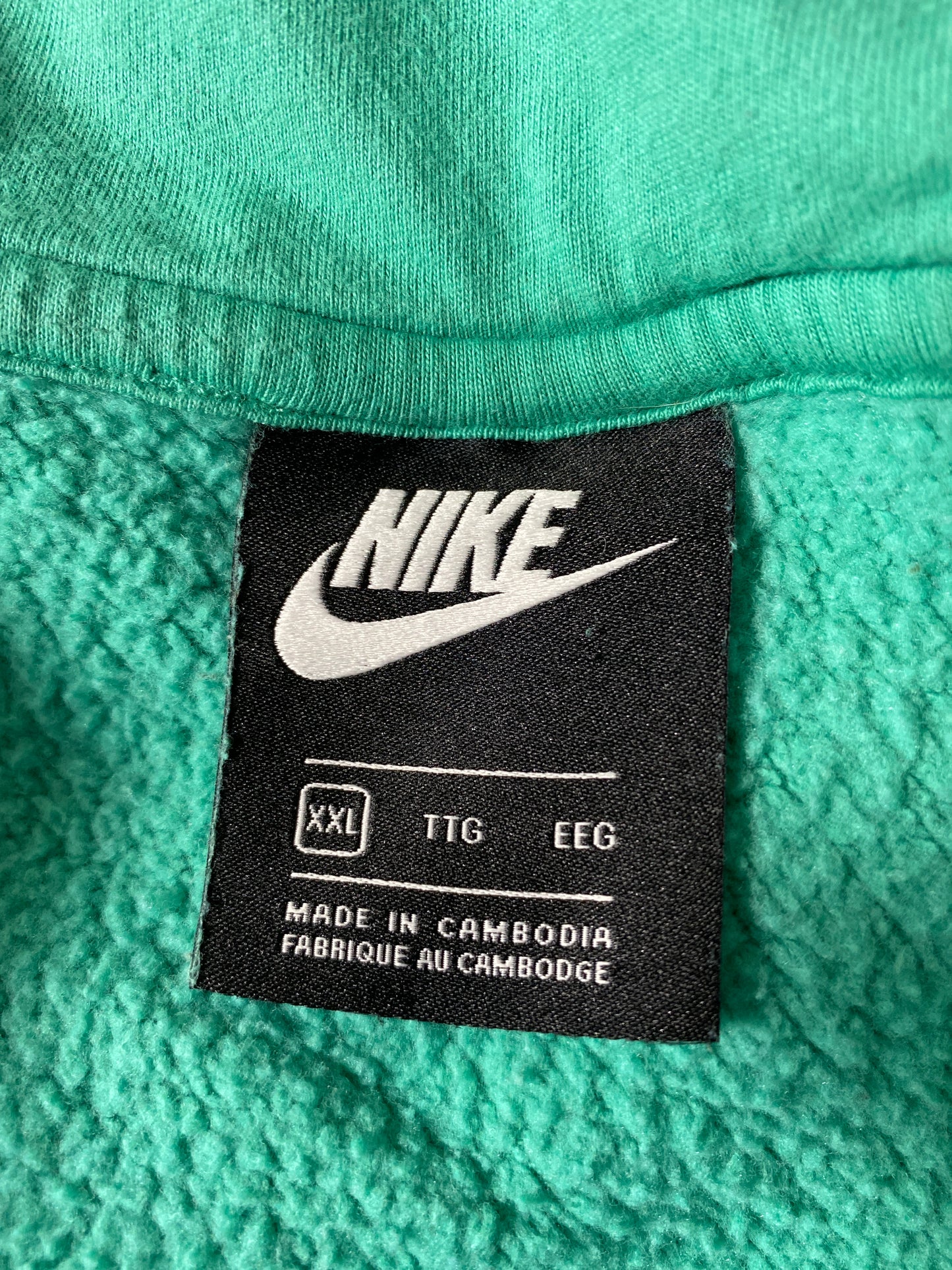 00' NIKE Size XXL Vintage Half-zip Hoodie Sweat-shirt / k173