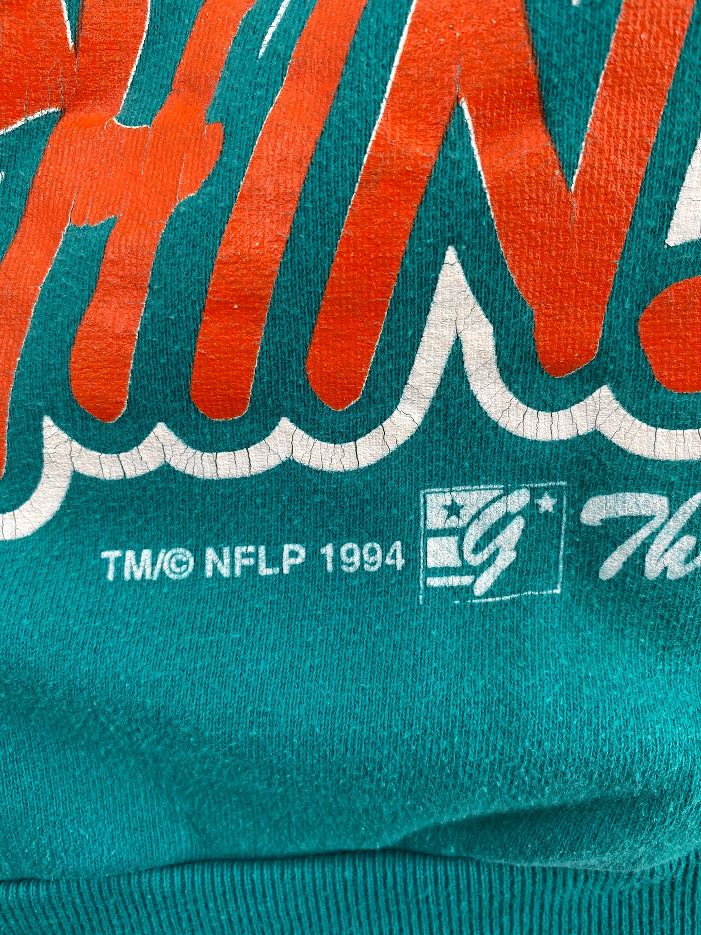 1994 MIAMI DOLPHINS Size XL Vintage NFL Sweat-Shirt/ A5638