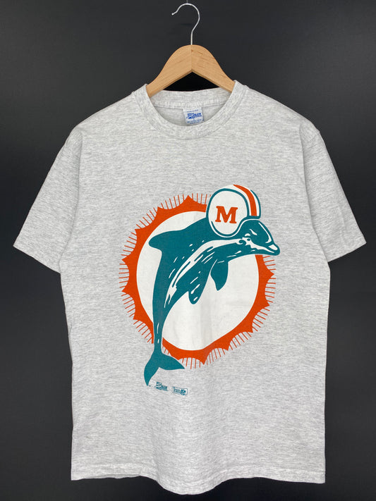 1993 MIAMI DOLPHINS Made in USA Size L Vintage NFL T-shirt / A171