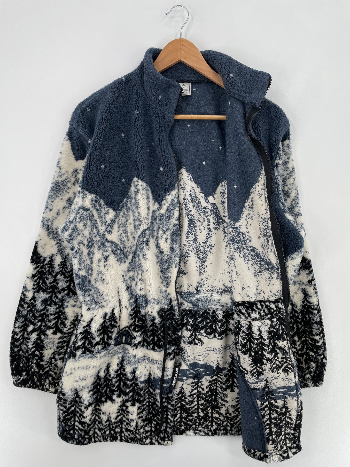Vintage BLACK MOUNTAIN Size Ladies.M Zip Up Fleece Jacket / E819